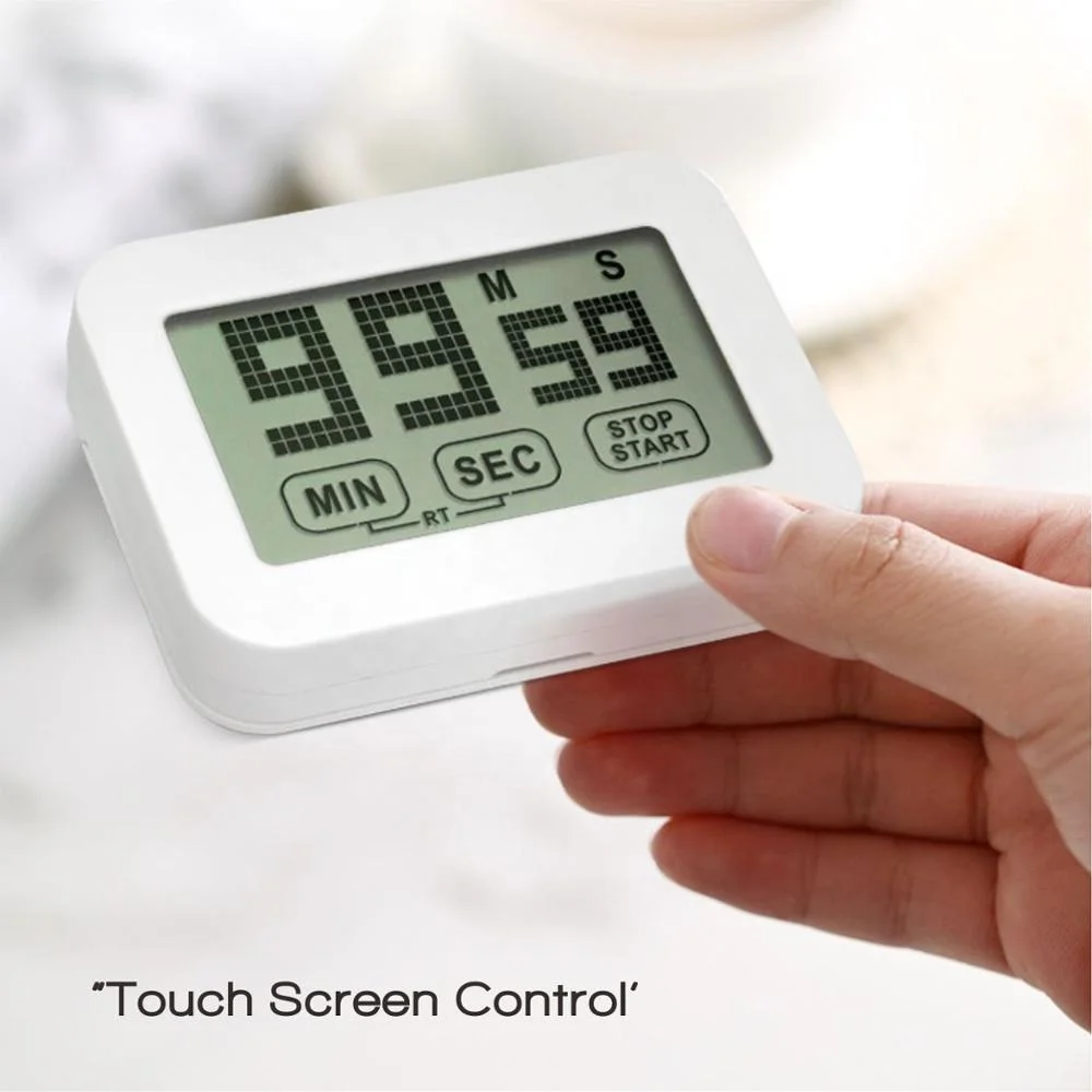 Touch Screen Scrolling Digit Timer with Stand and Fridge Magnet