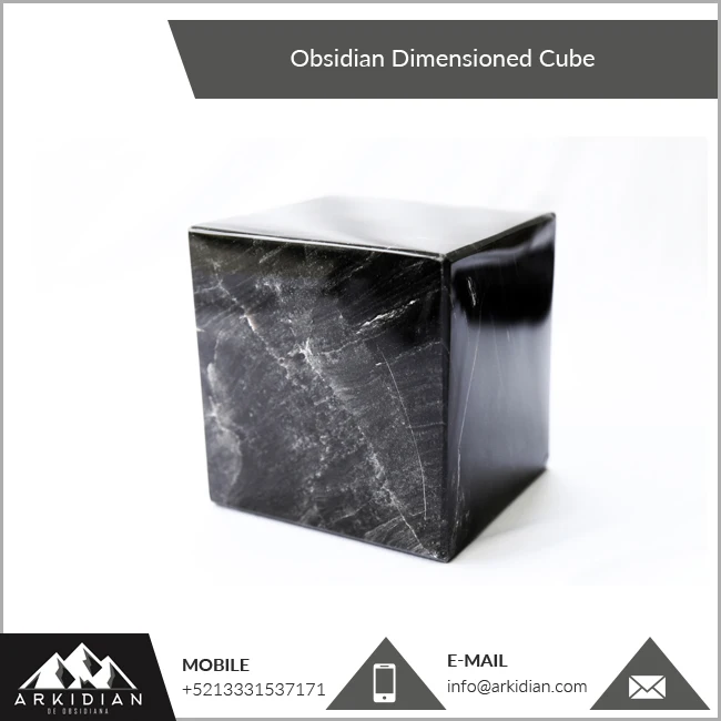 Chilling Cubes Obsidian Stone Custom Made Natural Black Whiskey For a Bar