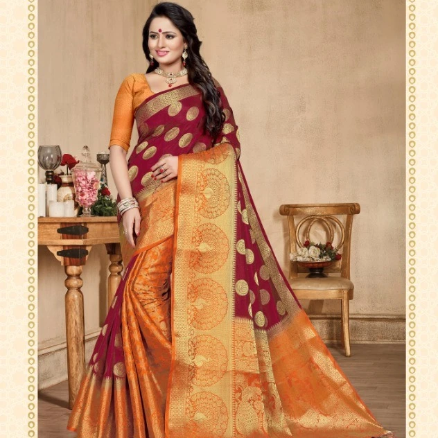 Patli Pallu Style Indian Party Wear Saree / Sari / Shari