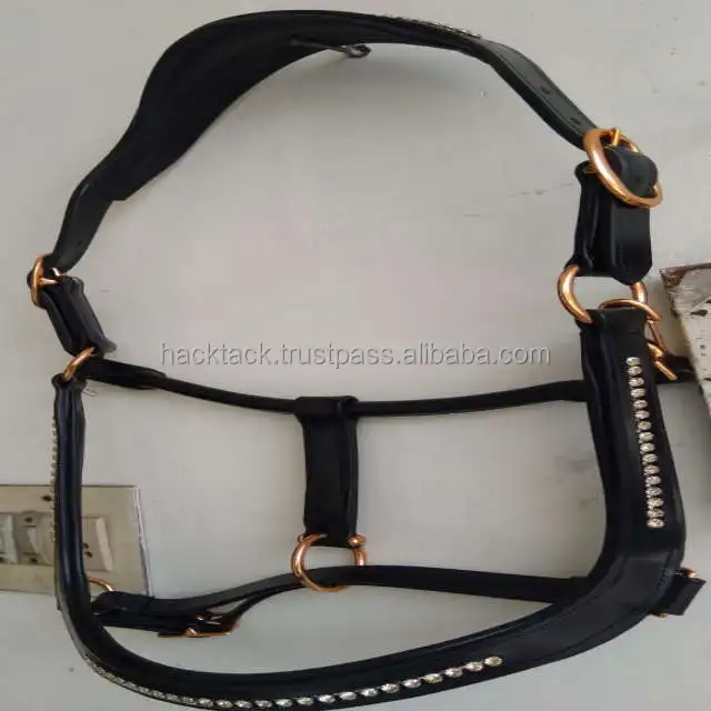 HORSE Deluxe Leather size /Horse Horse Leather Bridle/Lovely and Higher Quality ROLLED Brown Leather In Hand Arabian Show Halter