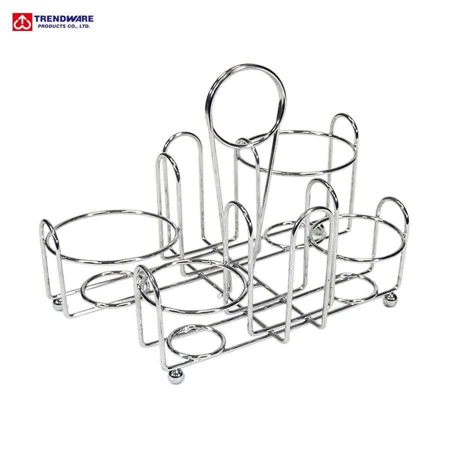 Condiment Caddy Oil and Vinegar Cruet Wire Rack