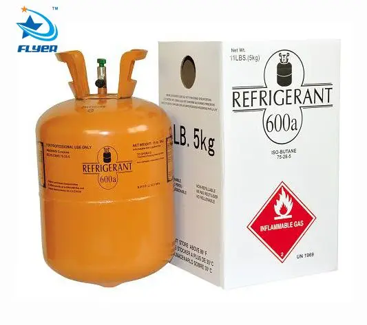 
factory price 99.5% purity of gas r600a 
