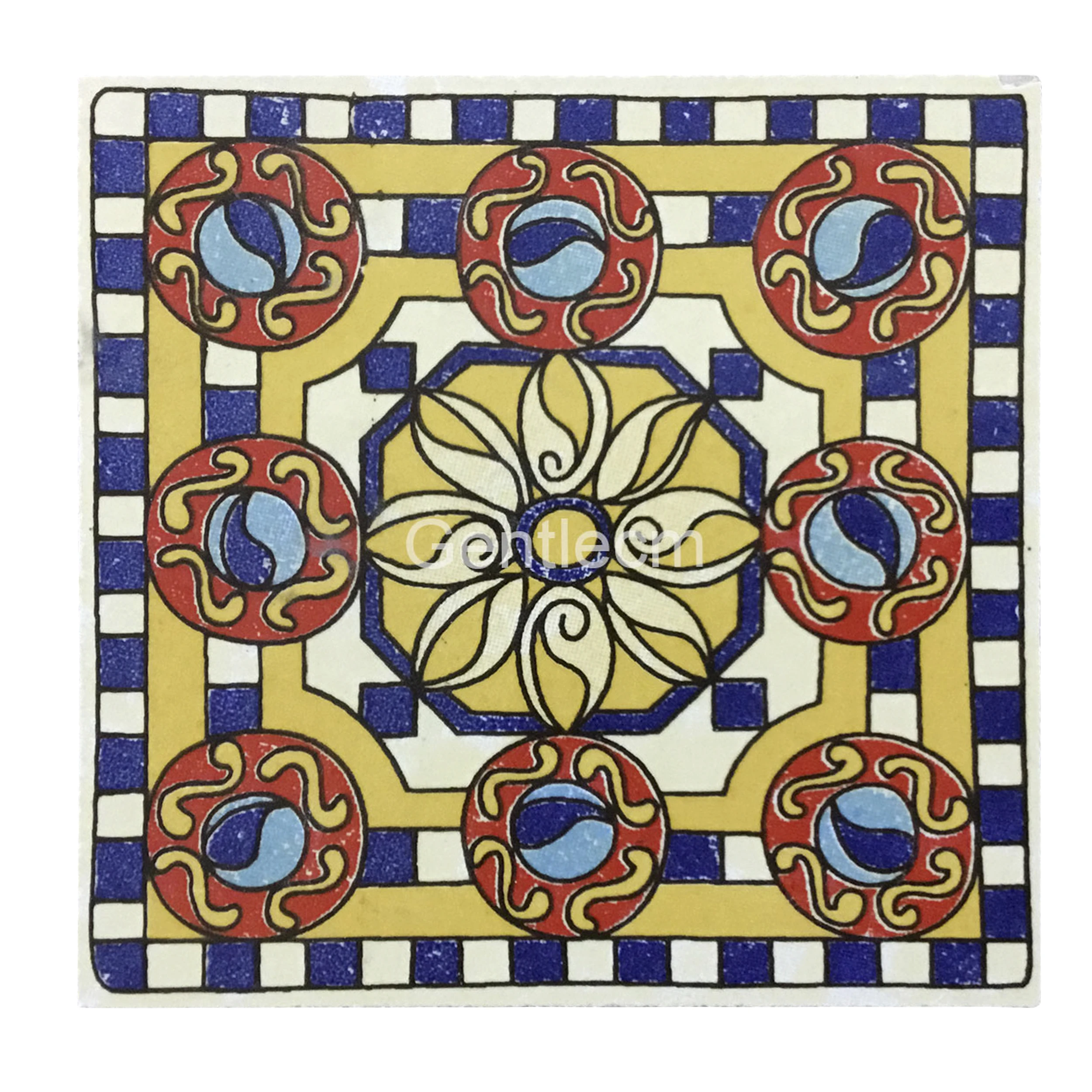 Hand painted antique pattern 100x100mm living room decorative tiles wall tile floor ceramic art tiles
