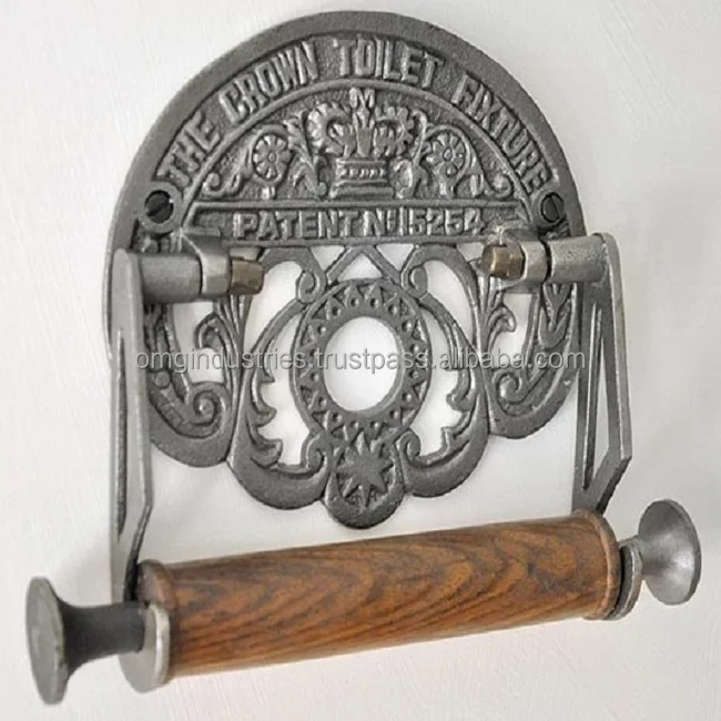 OMG Industries Victorian Style Cast Iron Toilet Paper Role Holder