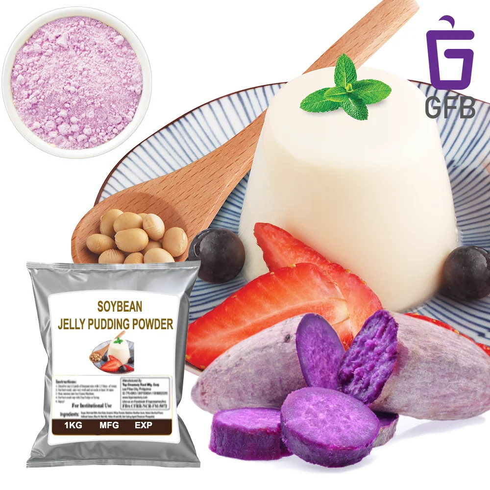 
Popular Taiwan Bubble Tea Topping Taro Yam Pudding Powder 1kg HALAL 