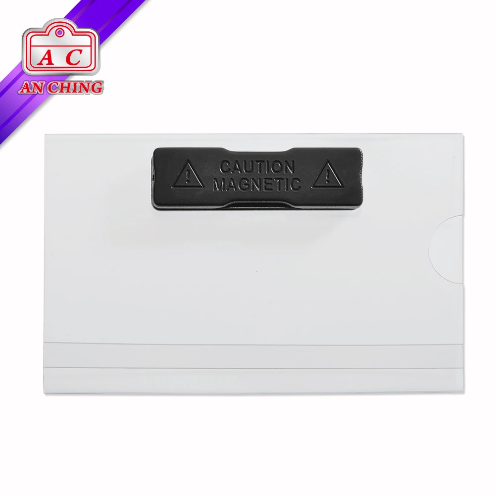 3 Dot Magnets Name Badge ID Card Holder Clip