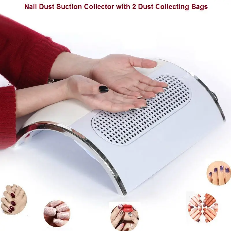 2019 New Nail Dust Collector 40W Strong Power Beauty Salon White Nail Extractor