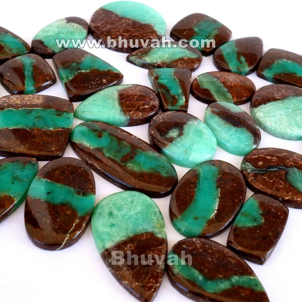 boulder chrysoprase stone gemstone cabochon