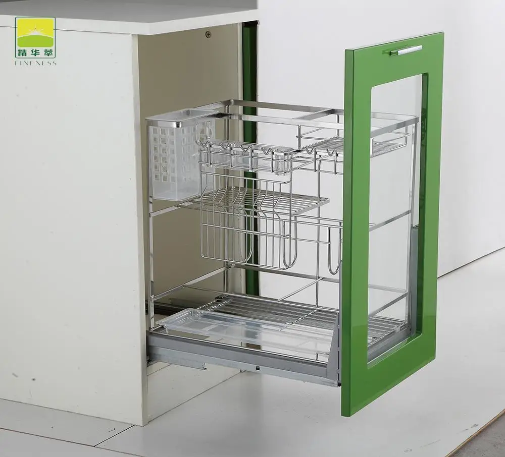 
Hot sale! China wire storage Pull out stainless steel kitchen cabinet drawer 