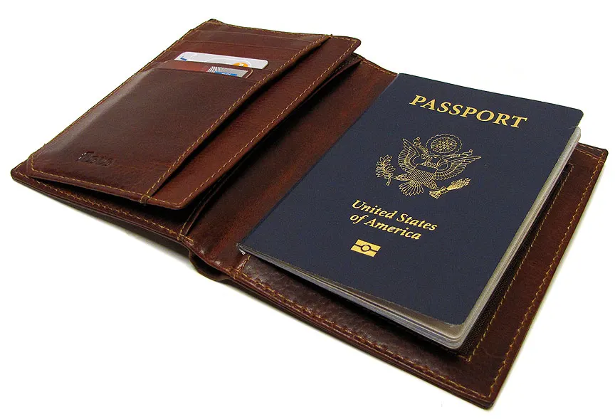 Durable & Safe RFID Leather Passport Card Holder Case Customizable Logo Passport Cases