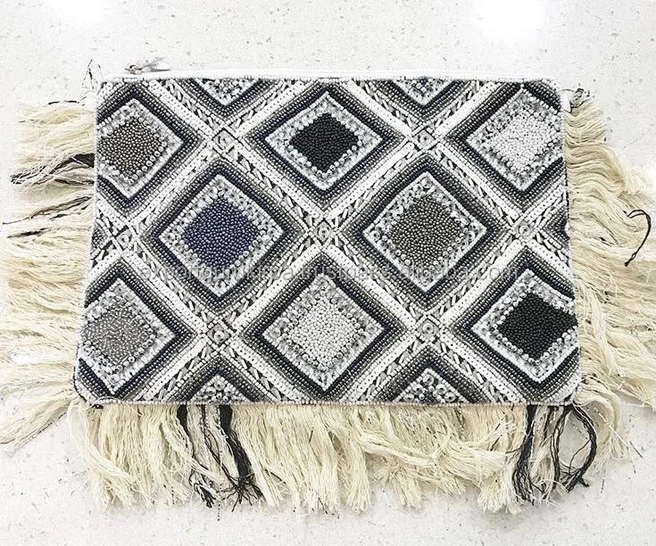 Tassel Multi Beads Gypsy Bohemian ladies Clutch bag wholesale for women