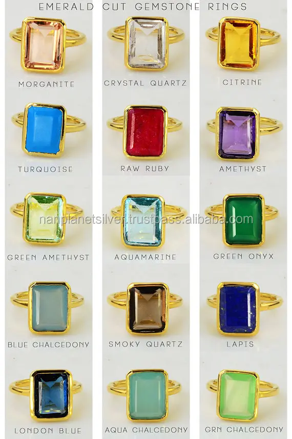 Black Onyx Gold Vermeil Emerald Cut Gemstone Ring