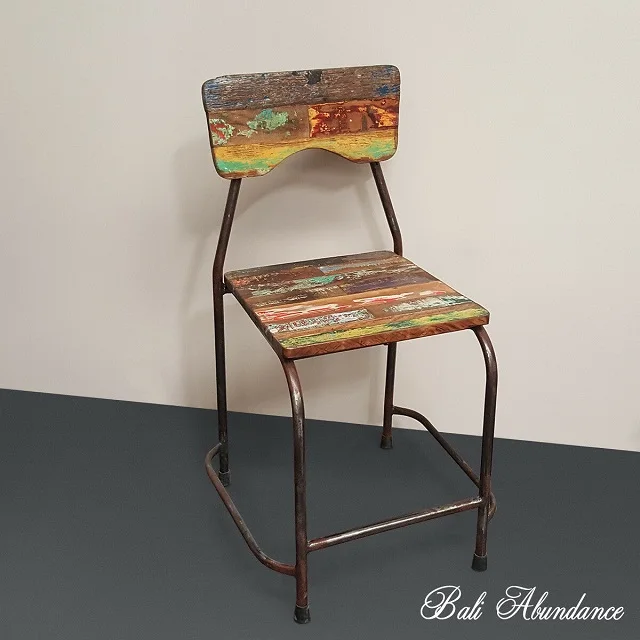 Classic Fashion Wood & Leather Industrial Chair