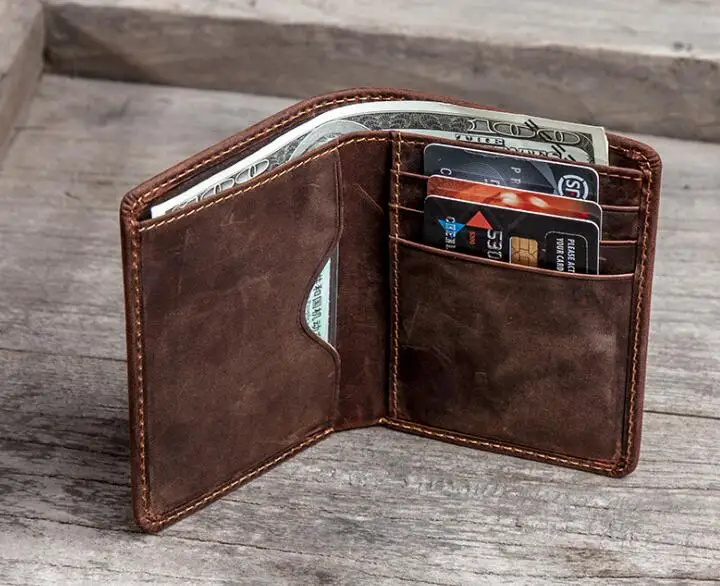 Handmade Men Leather Wallet Credit Card Holder