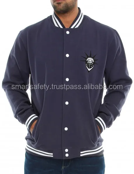 2018 Hot selling fashion casual mens custom red black Wool Varsity Jackets with all colors