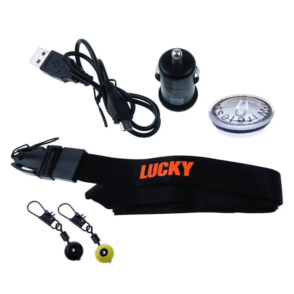 
100M Sonar Sensor Boats Kayak Ice Night Fishing Lucky Wireless Fish Finder with Fish Attractive Light Lamp 45M Depth Colored LCD 