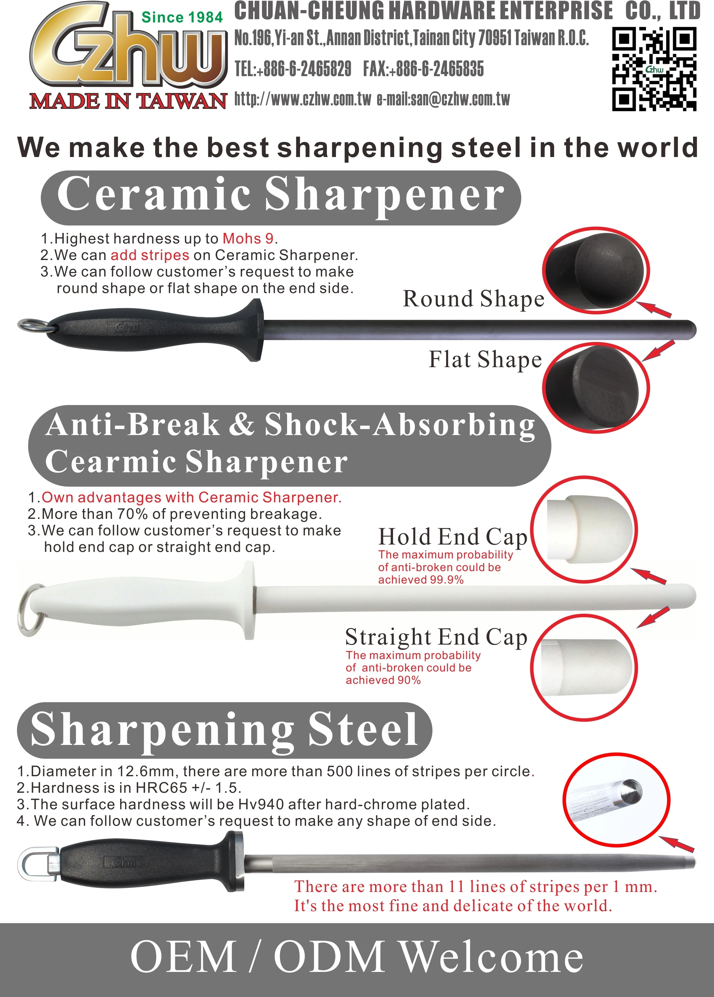 Ударопрочная Черная Керамическая точилка для ножей