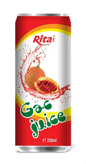 Vietnam Manufacturer High Quality 330ml Pure Gac Fruit Juice Drink Supply Certificate Natural  (Packing: 24 Bottle/ Carton)