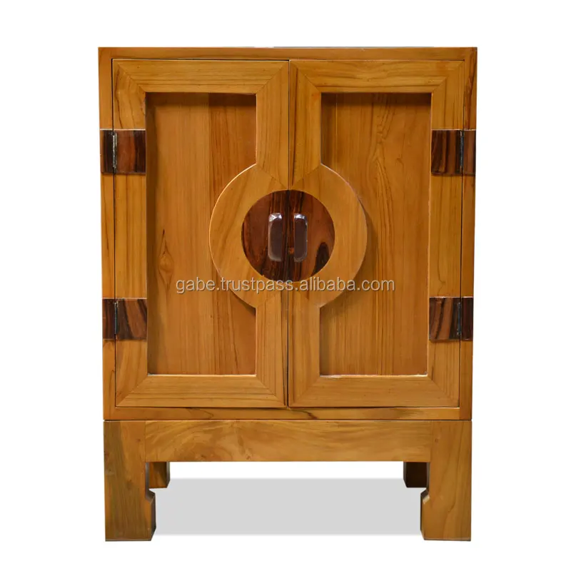 Cabinet Oriental Small Natural Colour Teak Wood Furniture, Oriental Wooden Furniture Handmade from Indonesia