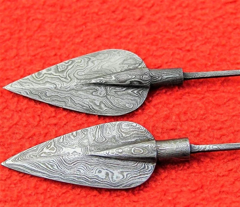 metal blades arrow heads damascus steel harrow head tips bow and arrow