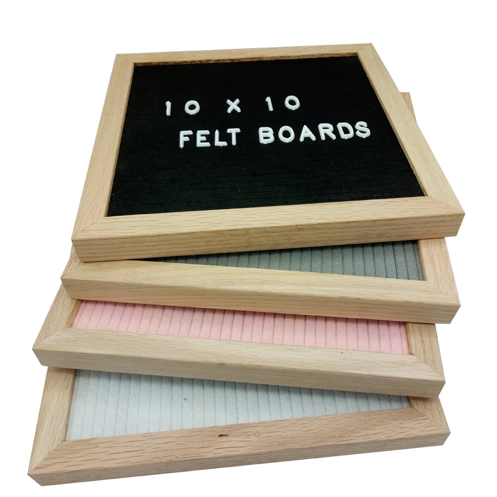 
Amazon Hot Sale Big Letter 10X10 Rustic White Wood Frame Felt Letter Board 