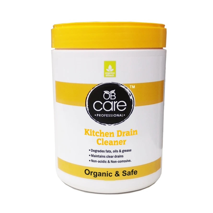 Organic and herbal powder kitchen drain cleaner appliances  for degrading fats and grease in sinks