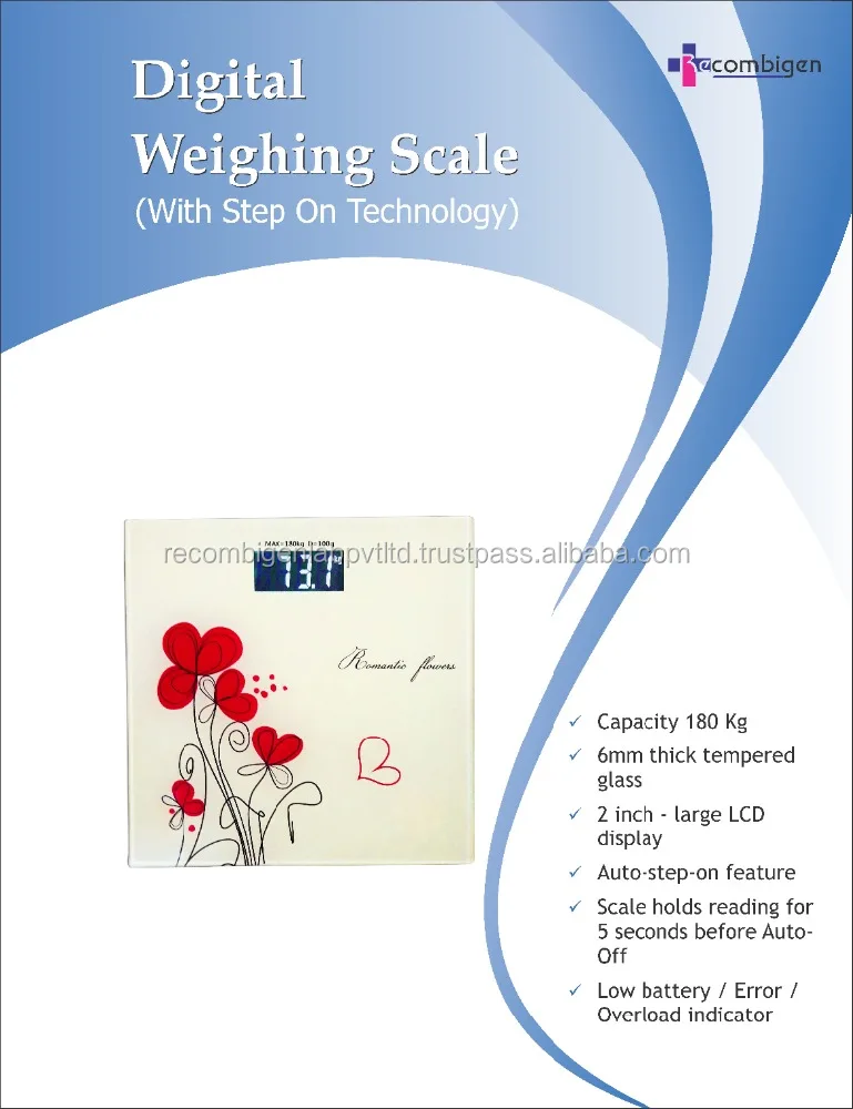 
High Quality Electronic Digital Weighing Scales Glass Platform Scale Digital Body Bathroom Weighing Scales 6mm 