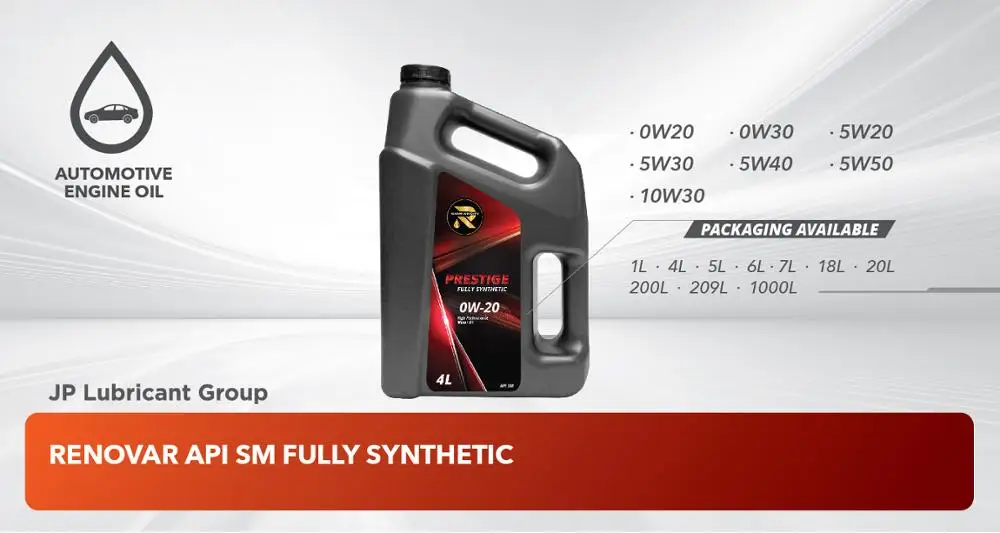 Полностью синтетическое смазочное масло для двигателя реновар 10W30 API SM