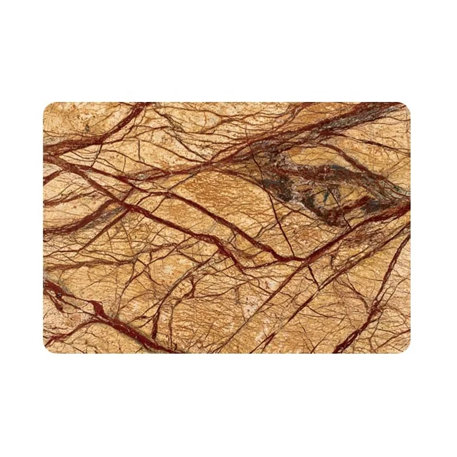 
Seamless Finishing Elegant Patterns Rainforest Golden Marble Slab from India 