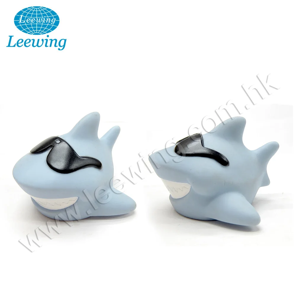 Lowest Price Funny Sea Animal Plastic PVC Vinyl Customized Logo Printed Shark Shape Coin Bank Animal Money Saving Box Piggy Bank