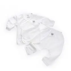 FIFFY Baby White Long Sleeve Vest Suit Baby Suit Baby Apparel