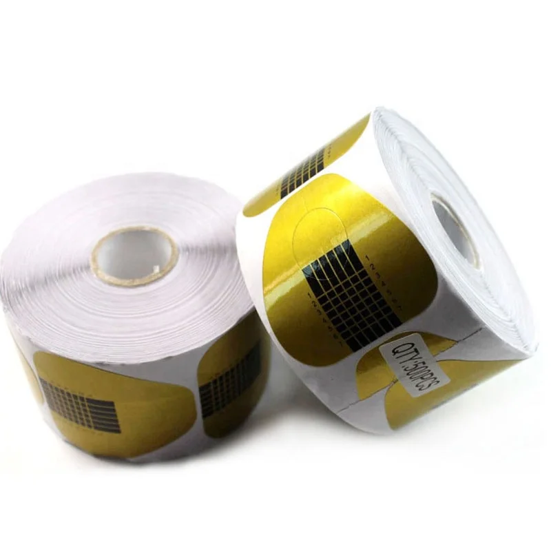 
500pcs Professional Nail Form for Acrylic Nail UV Extension Gel Polish builder form paper sticker mold 