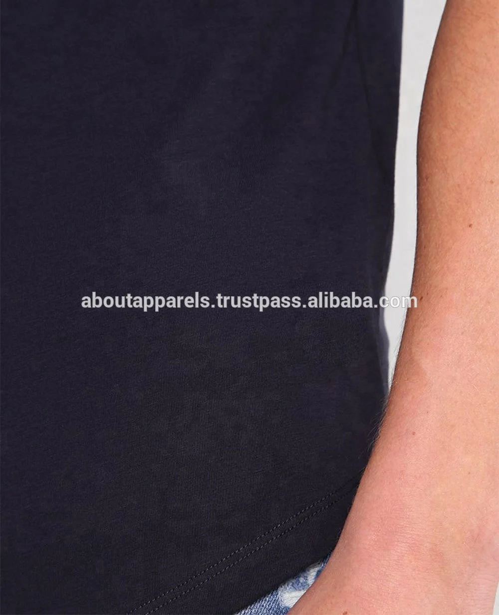 Bulk factory wholesale cheap men blank longline curved hem long sleeves Breathable t shirt