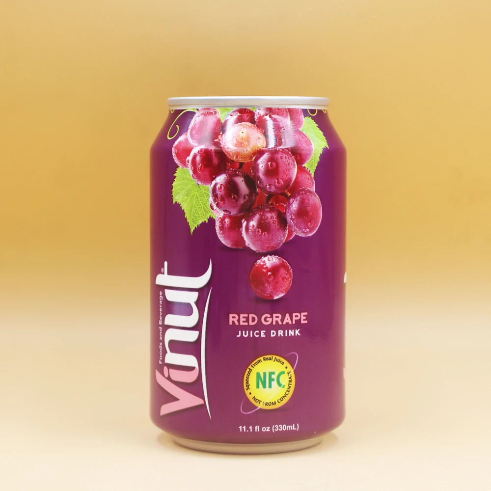 11.1 Fl oz VINUT  Canned Grape Juice Fruit Juice Wholesale  Customized Label Lower the Risk of Diseases Distributors