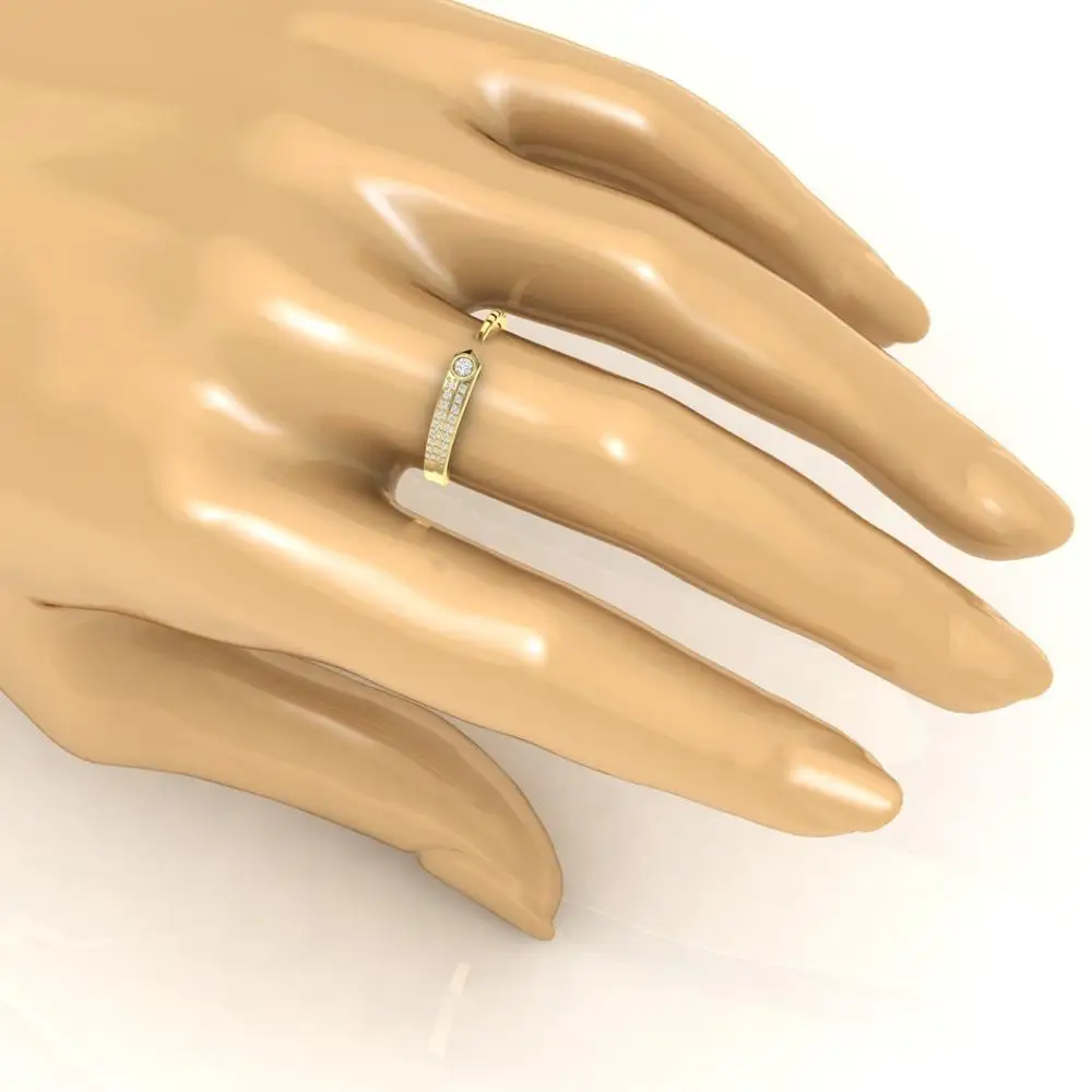 Real Natural Diamond Ring For Women in Solid 18kt White Yellow Rose Gold 1.61 Gram Adjustable size