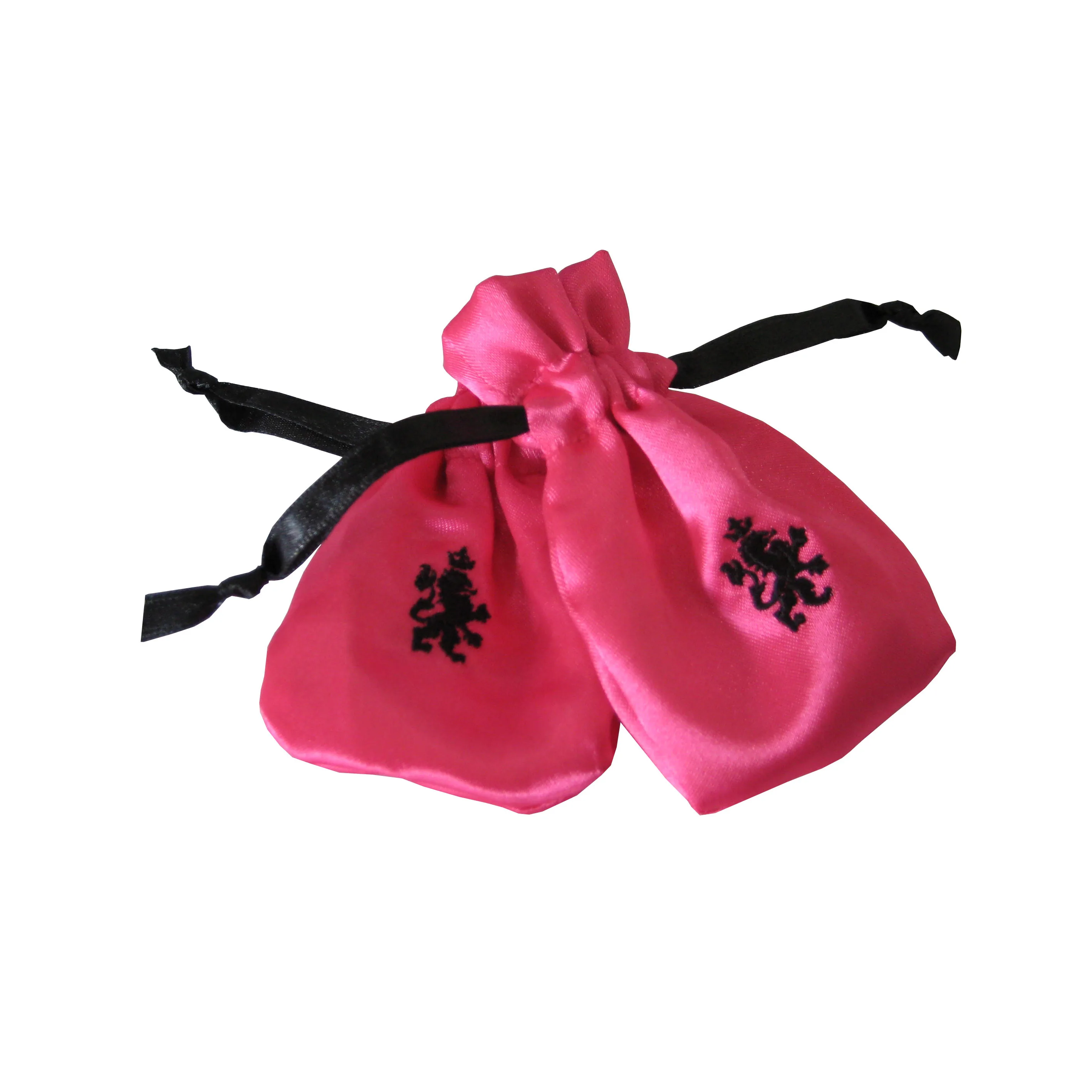 Jewelry Packaging Logo Printed Satin Drawstring Bags