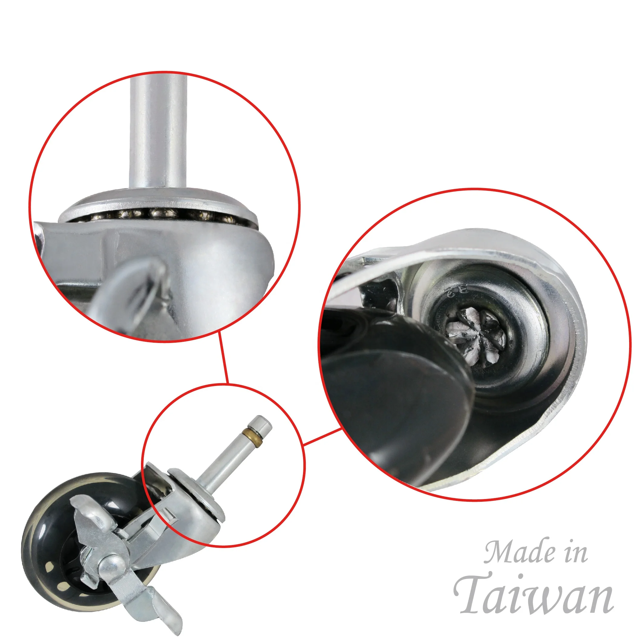  CCE Caster 3 Inch PU Locking Furniture Replacement Casters