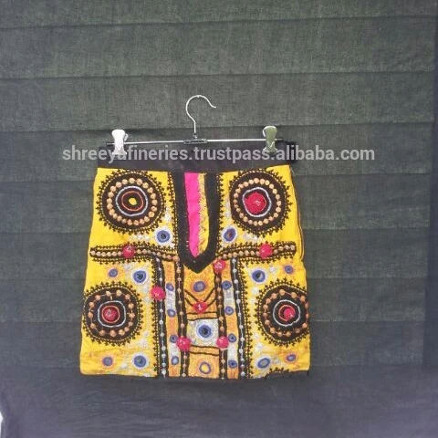 Уникальная Индийская Юбка с вышивкой банджара винтажная ткань