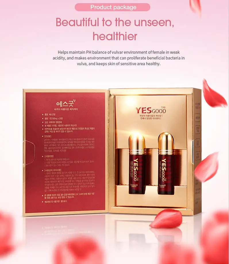 ISO22716 GMP Korean High Quality  Natural Yes Good Feminine Hygiene Care Intimate Wash(20 tablets 500mg)