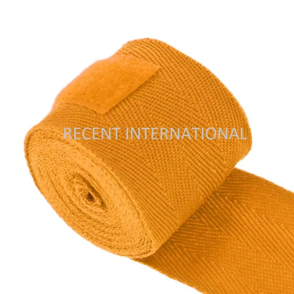 Boxing hand wrap Custom Semi Elastic Mexican style yellow Boxing Hand Wraps