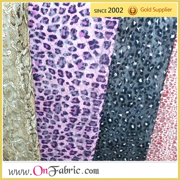 58/60' Stocklot Polyester Print Woven Raschel Lace Fabric