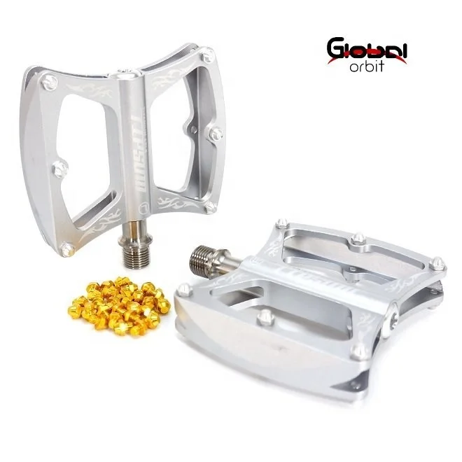 Tipsum Ti-Blade Titanium Axle for MTB Road Bicycle Pedal with Extra Pin Silver Color