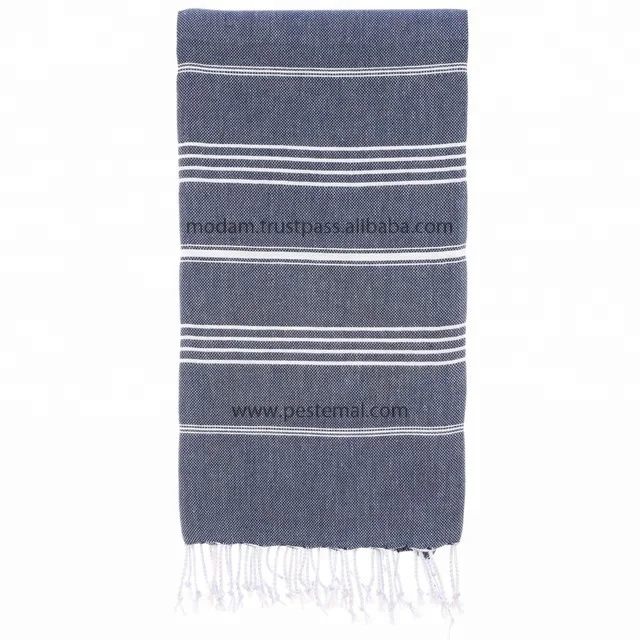 Pure Pestemal Wholesale Custom Beach Towel Turkish Super Absorbent Towels with Logo Customized Print Sand Free 100% Cotton