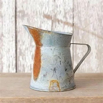 DECORATIVE FRENCH VINTAGE  WATER JUG WATER STORAGE JUG HANDMADE WATER KETTLE HANDMADE IRON JUG RESOLUTION STOCK