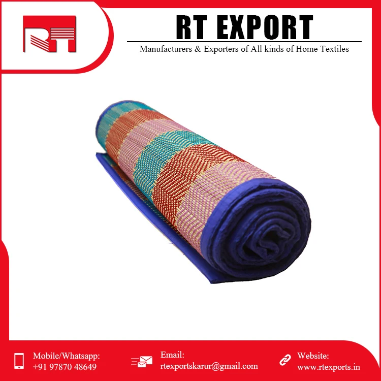 OEM Supply Best Selling New Arrival Foldable Camping Picnic Cotton Straw Beach Mat Indian Exporter