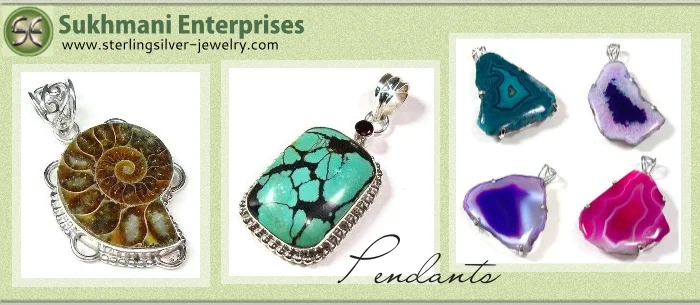 Rosetta Jasper Pendant 925 Sterling Silver Indian jewelry sterling silver 925  Charm Pendants for Jewelry Making