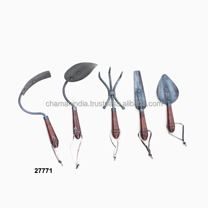 Hand Forged Garden Tool Set of 5 Pcs