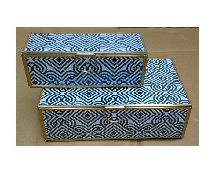 Brass and Glass Box With Dividers