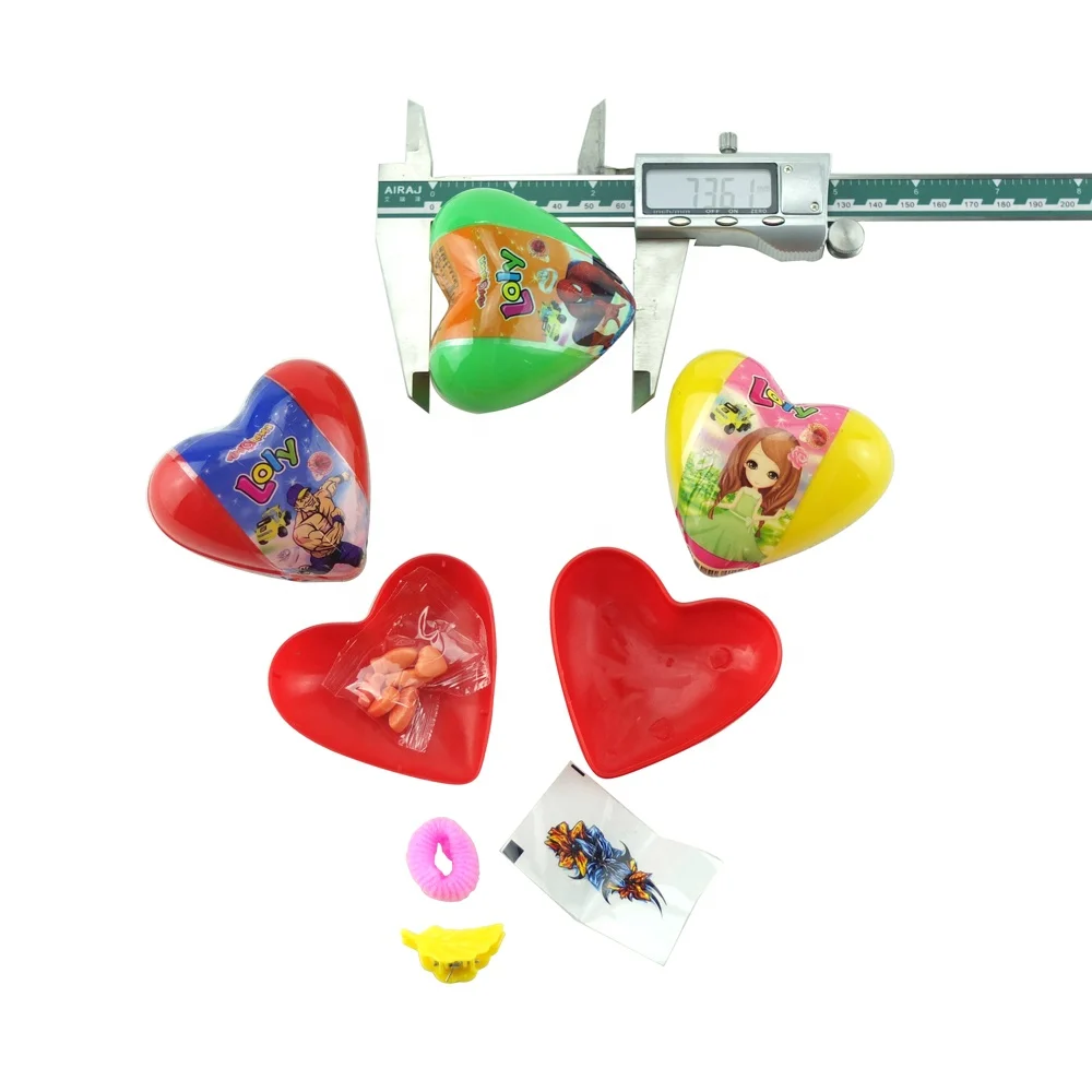 funny heart cartoon shaped toy with candy for wholesales