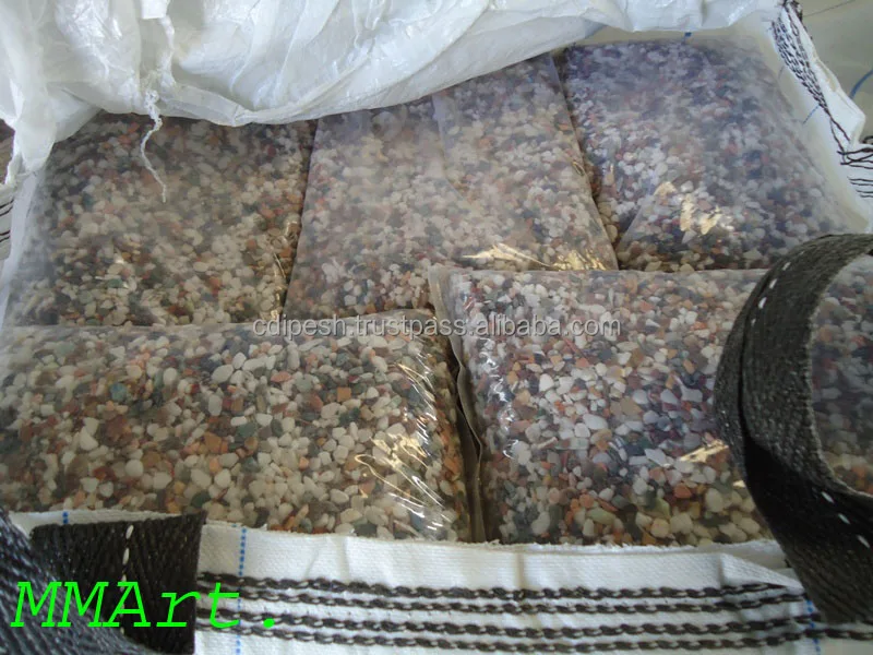 Indian colored crushed stone gravel chips terrazzo floor paving stone for landscaping price per tone in india